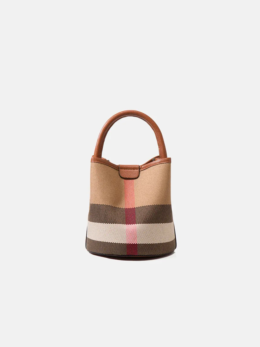 Wanhuishop_new_women_s_shoulder_tote_bag_bucket_bag_checkered_canvas_bag-5
