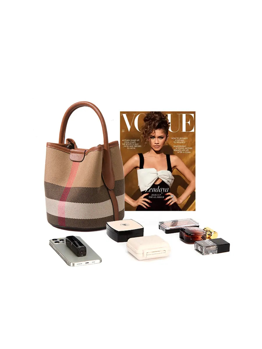 Wanhuishop_new_women_s_shoulder_tote_bag_bucket_bag_checkered_canvas_bag-7