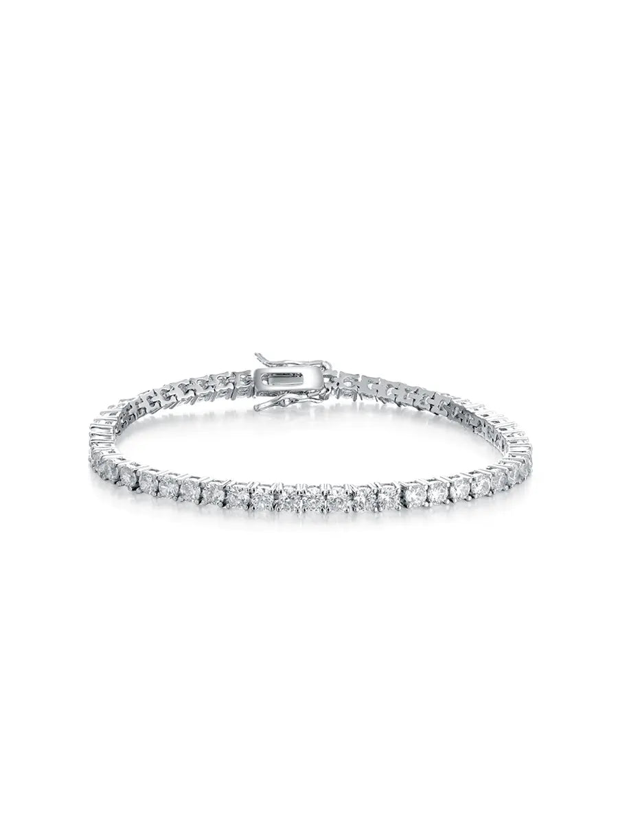 Diamond bracelet on a white background