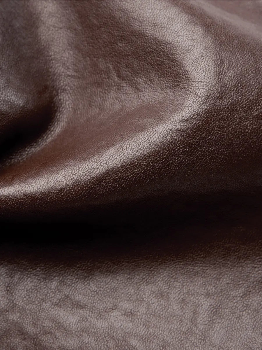 Close-up of brown leather texture