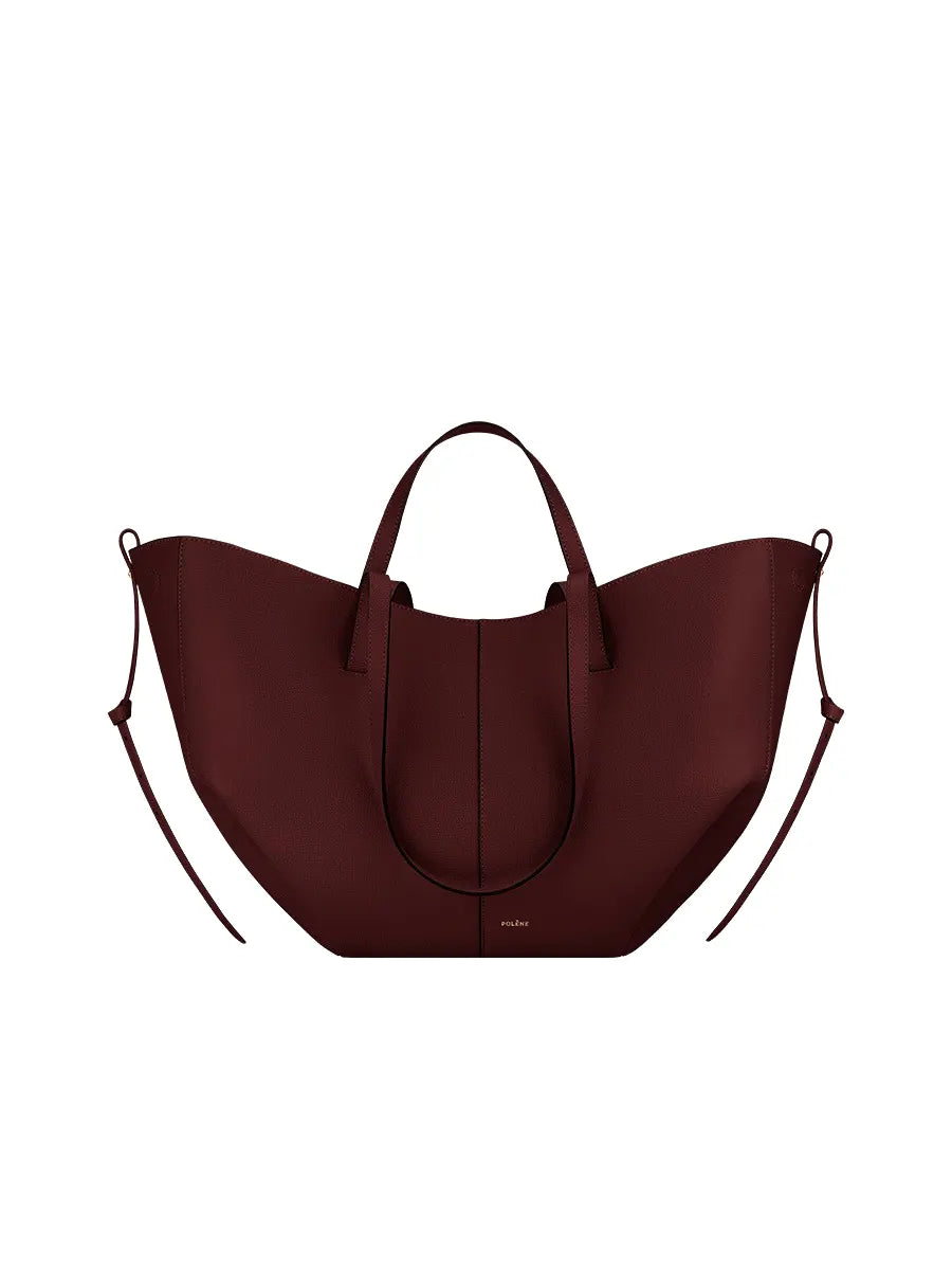 Brown tote bag on a white background