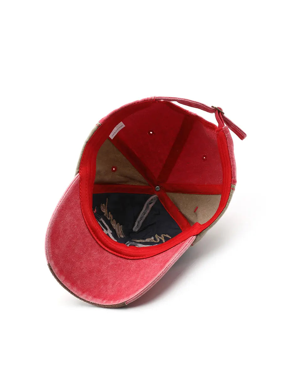 Red cap with a white interior on a white background