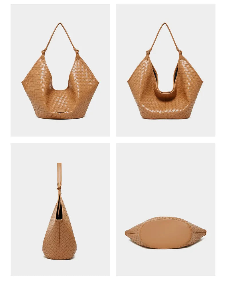 Wanhuishopping new women's woven large capacity bag fashionable and versatile women's bag-13