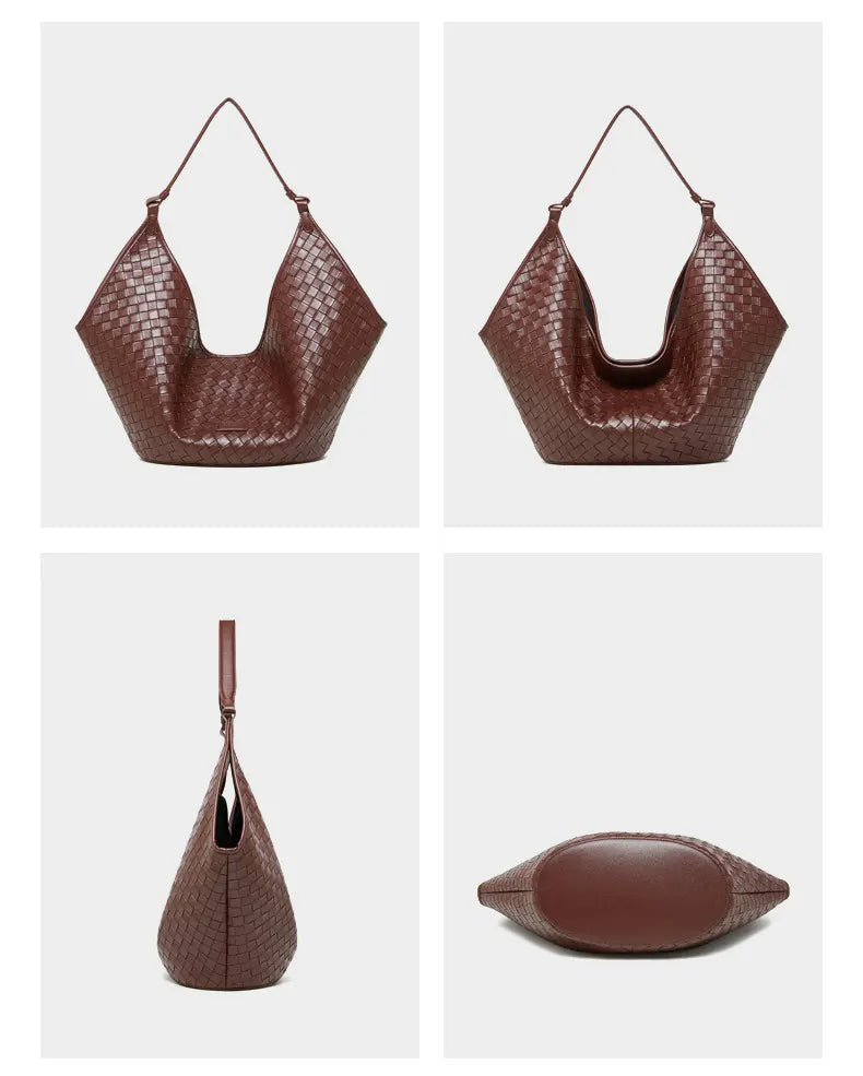 Wanhuishopping new women's woven large capacity bag fashionable and versatile women's bag-14