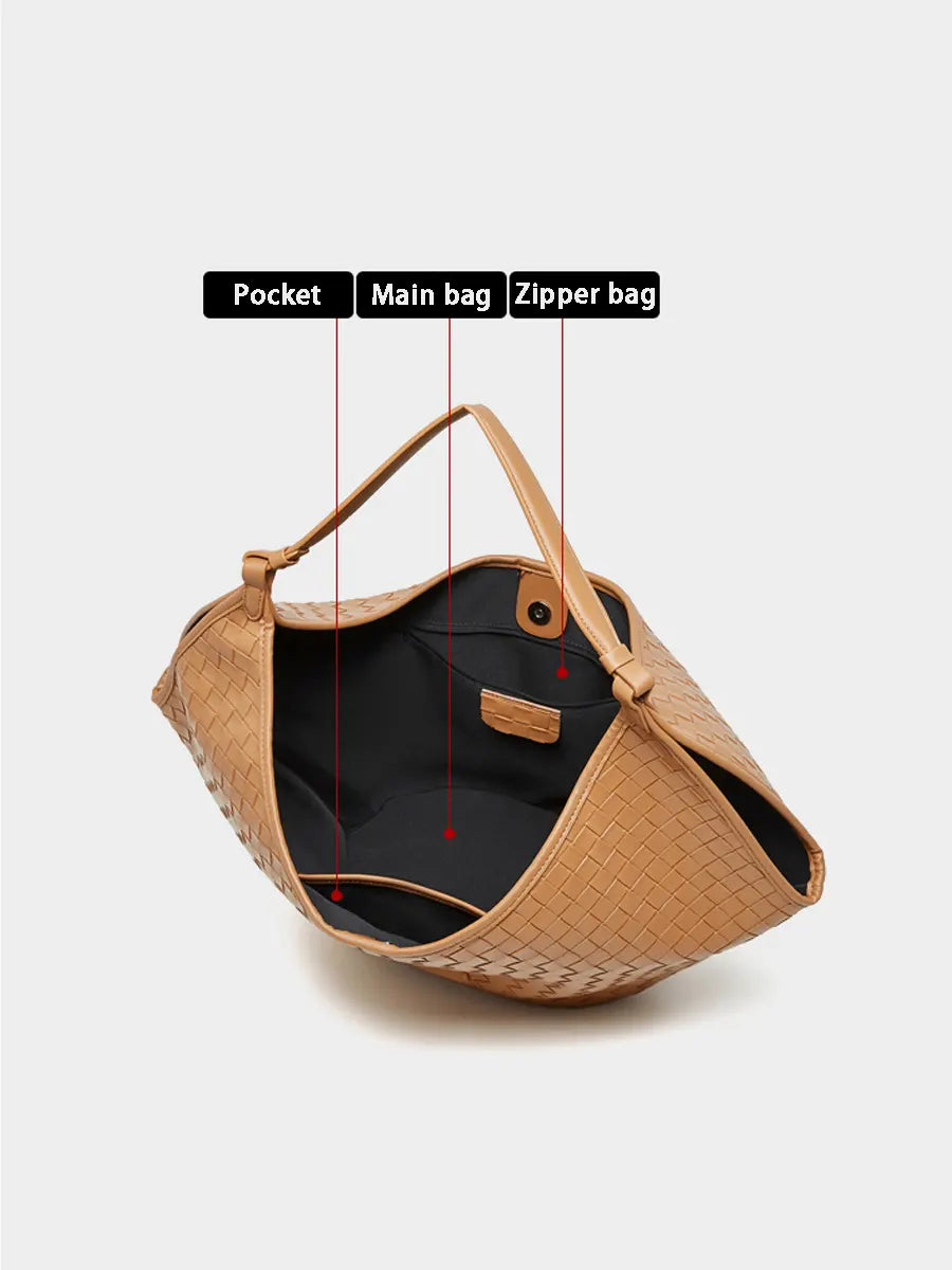 Wanhuishopping new womens woven large capacity bag fashionable and versatile womens bag-15