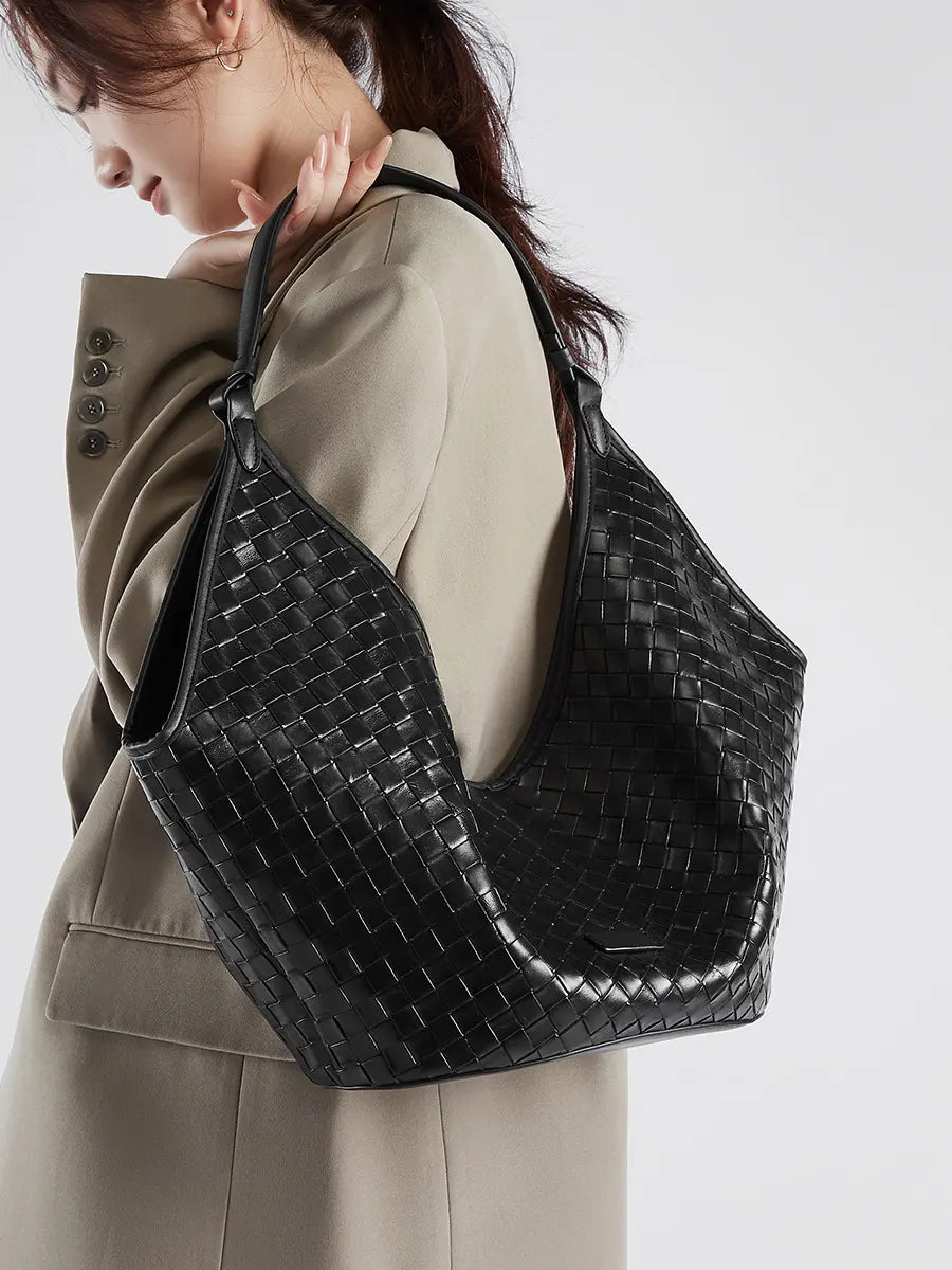 Wanhuishopping new women's woven large capacity bag fashionable and versatile women's bag-2