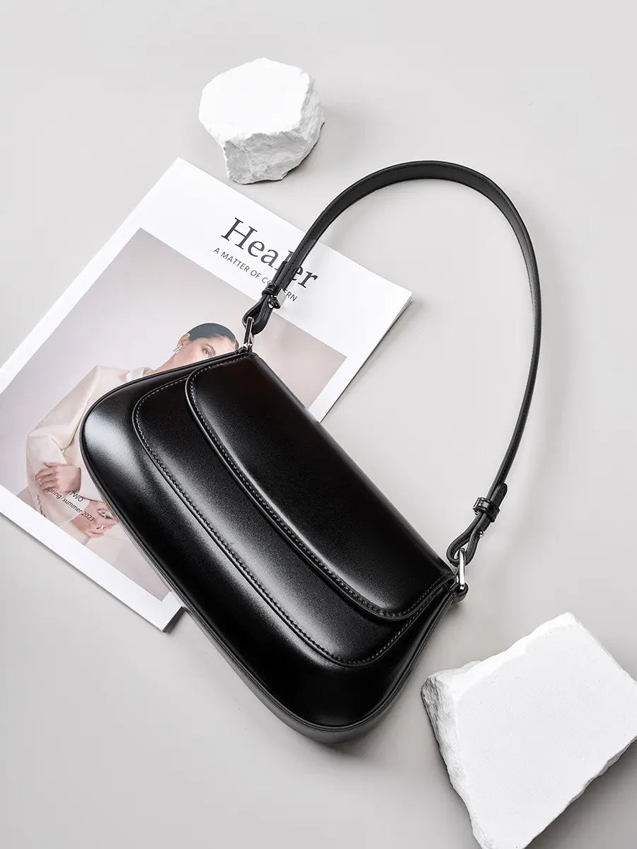 Wanhuishopping new women's classic and fashionable saddle bag armpit bag French stick bag fashionable and versatile shoulder bag-1