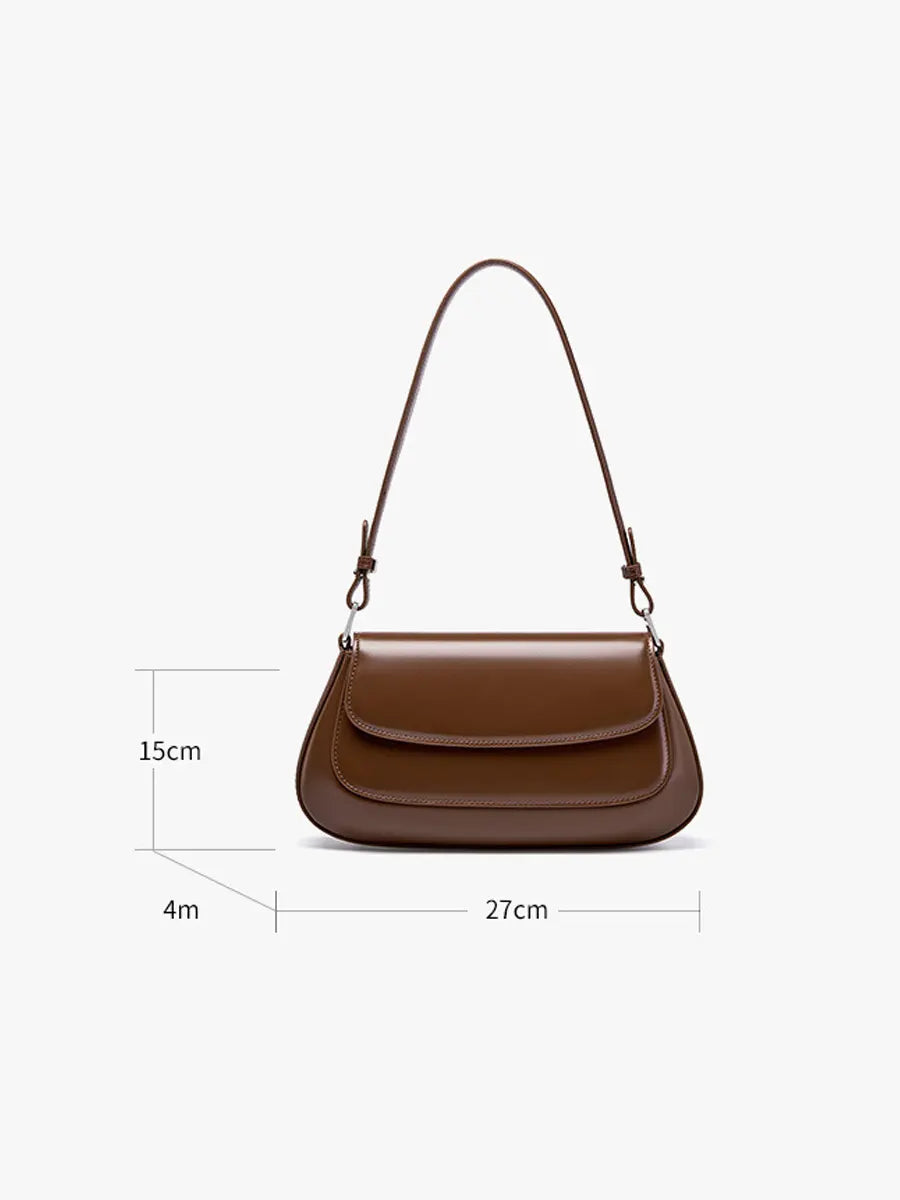 Wanhuishopping new women's classic and fashionable saddle bag armpit bag French stick bag fashionable and versatile shoulder bag-10