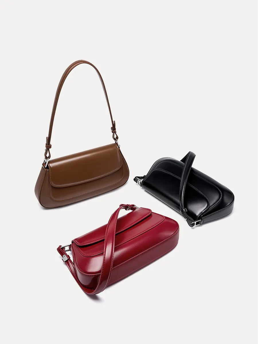 Wanhuishopping new women's classic and fashionable saddle bag armpit bag French stick bag fashionable and versatile shoulder bag-7