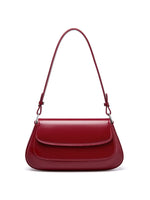 Wanhuishopping new women's classic and fashionable saddle bag armpit bag French stick bag fashionable and versatile shoulder bag-red