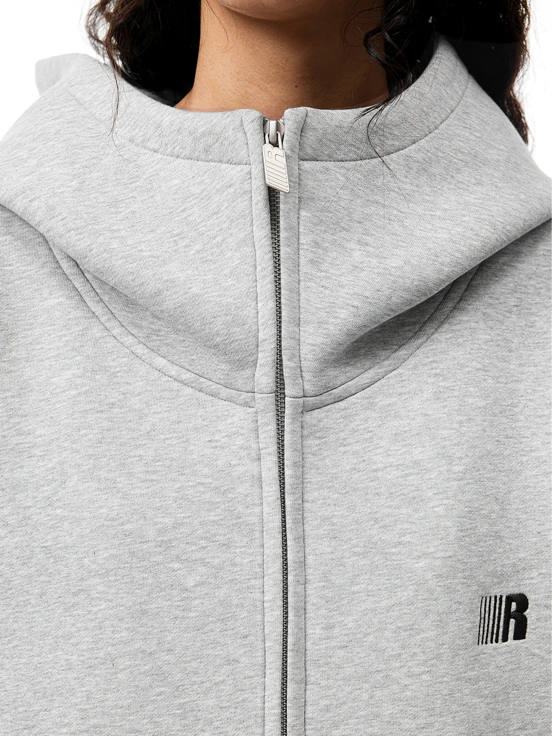 Wanhuishopping new womens hooded sweatshirt jacket unisex high neck casual top-6